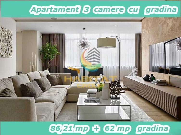 Vânzare Apartament 3 camere cu Gradina de 62 mp | Popești Leordeni