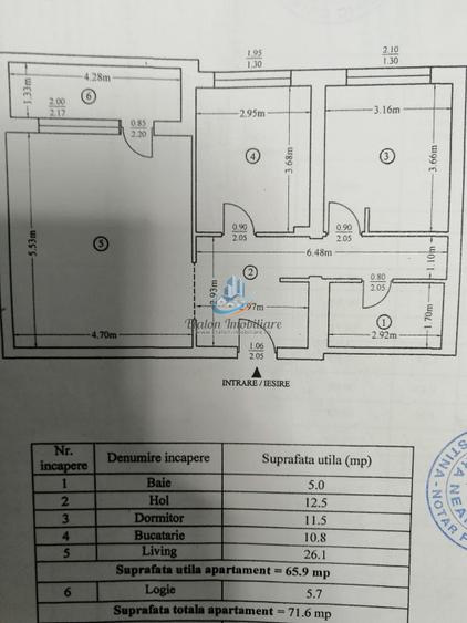 Apartament 2 camere decomandat, parter, 72 mp, Precista, Piatra Neamt