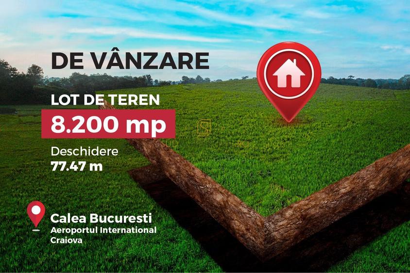 Teren de vanzare, zona Aeroport International Craiova, deschidere E574