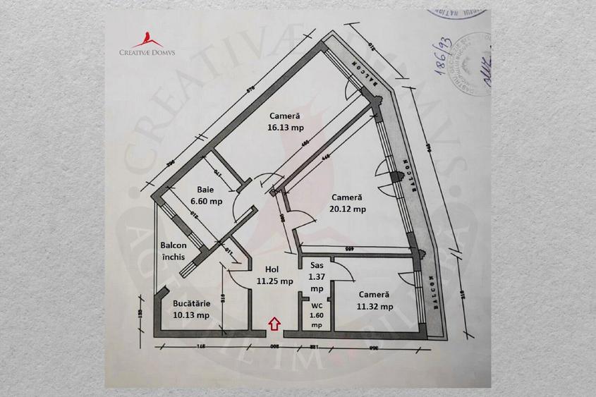 Bdul Unirii / Spatiu de birouri, 79 mp, 3 camere