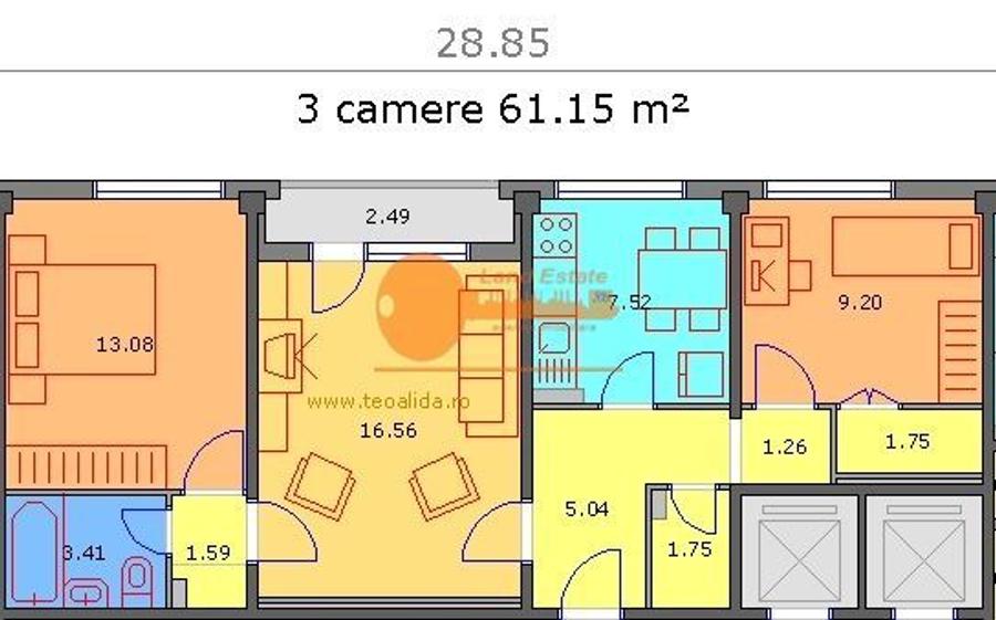 Apartament cu 3 camere in zona Drumul Taberei(Centrala Proprie)