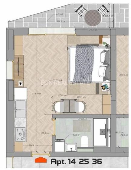 Studio mobilat - Ansamblul Rezidential Icon Studios - 6