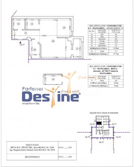 Comision 0%, Apartament 1 camera, Pacurari, mansarda 47.7 mp