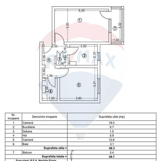 Apartament cu 2 camere de vânzare în zona ICIL Constanta