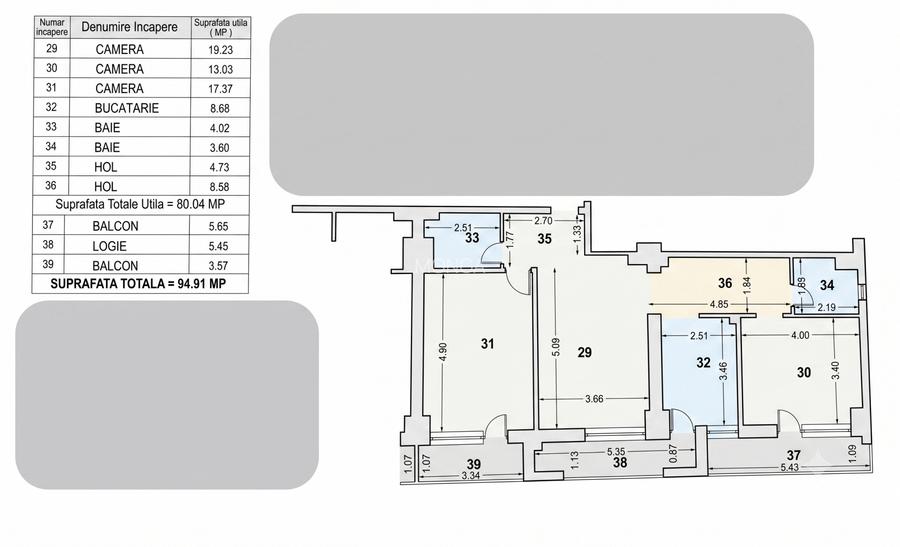 Apartament 3 camere 80mp | 0 comision | Pipera - Scoala Americana | mobilat util - 5