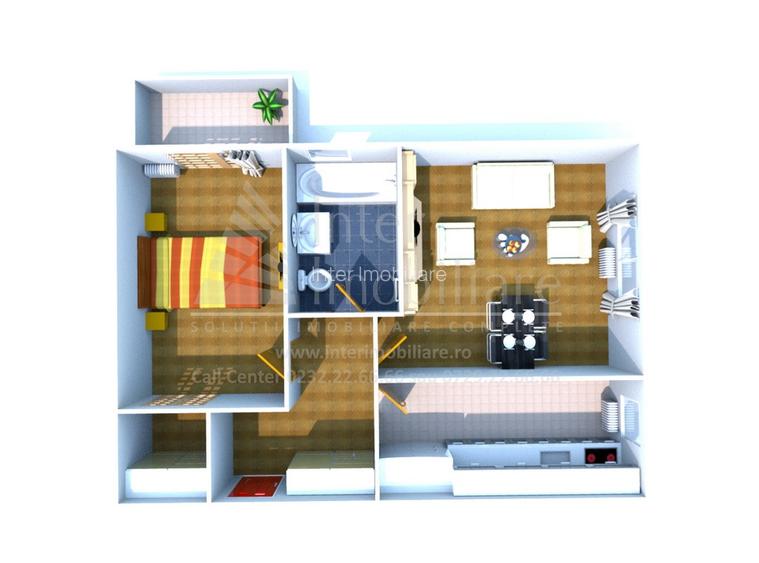 Bloc nou,finisat Pacurari-Alpha Bank,2 camere 59mp cu parcare si boxa,cod:157240 - 3