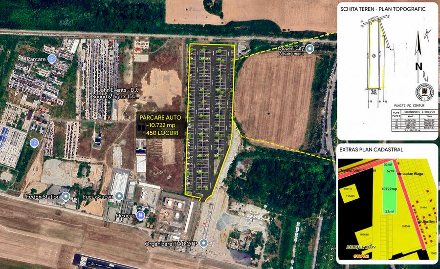 Vanzare teren Aeroport Otopeni Dr.Garii Balotesti zona Fermei
