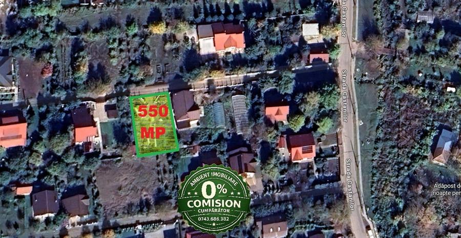 Teren intravilan 500 mp, cu toate utilitățile, zona CASTANILOR;