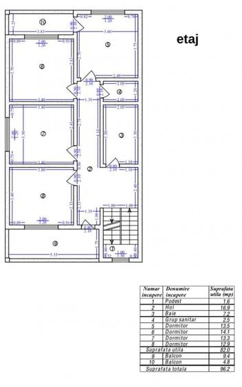 Casă S+P+E+M, 5 dormitoare, mansardă 85 mp, garaj – zona Brâncoveanu