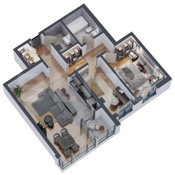 Apartament 3 camere, 82mp, Dacia