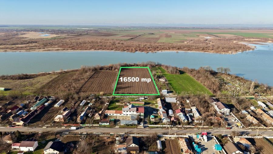 Dridu teren pe malul lacului 16500 mp