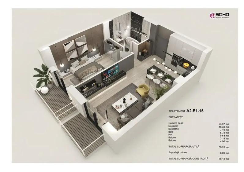 Apartament 2 camere