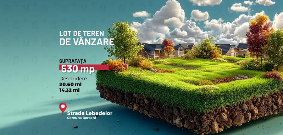 Teren intravilan 530 mp cu dubla deschidere - Comuna Berceni