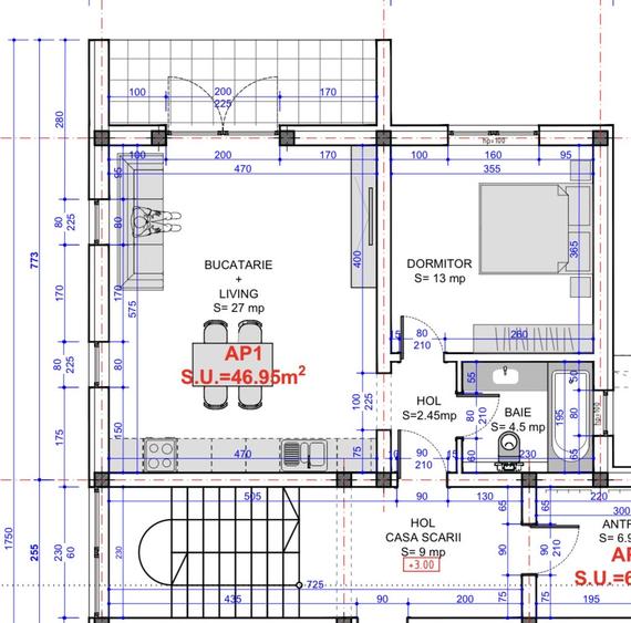 Comision 0% Apartament 2 camere | Et 1 | Zona Kaufland | Mosnita Noua