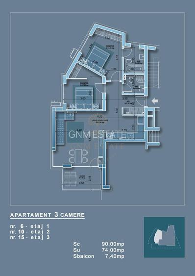 3 Camere + 2 Bai  | Bloc Nou | Parcare | Mosilor-Eminescu - 8