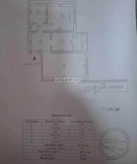 Apartament de 2 camere decomandat, etaj 2/4, zona Dacia - 6