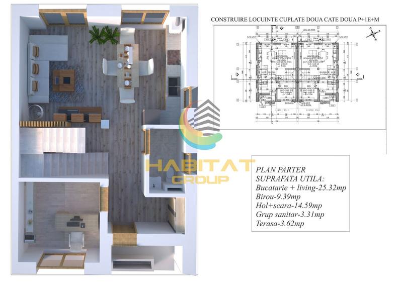 Casa duplex in zona centrala  Popesti Leordeni