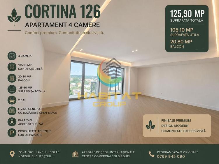 Vânzare Apartament 4 camere - Pipera | Cortina 126 | 149mpc