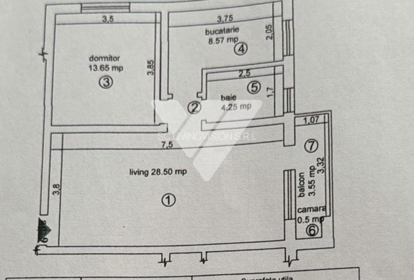 Apartament modern 2 camere 60 mp, parcare zona Euroil Arhitectilor