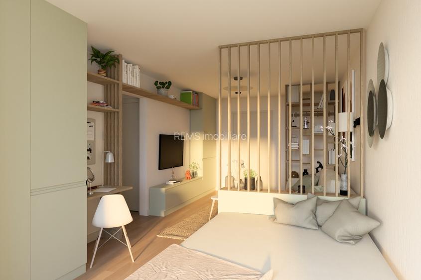 Apartament 1 cam, finisat, 38.23 mp + balcon, parcare, Soporului 1 - 4