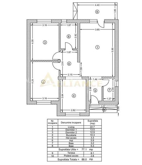 Casa individuala || 3 camere || teren 350 mp - 4