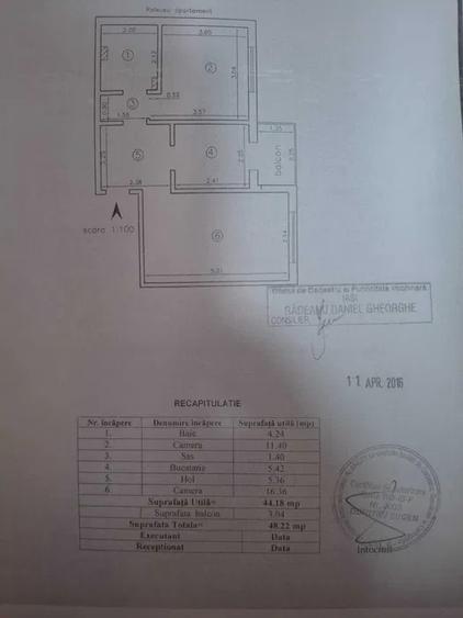 APARTAMENT 2 CAMERE, ETAJ 2, BLOC FARA RISC, MOBILAT SI UTILAT, NEGOCIABIL DACIA