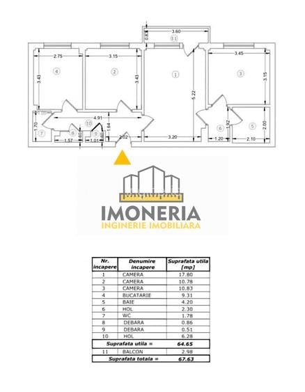 3 camere-centrala proprie-priveliste aerisita-0% comision-pet firendly - 8