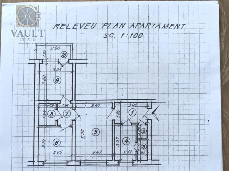 Apartament 3 camere -5 minute Metrou 1 Decembrie