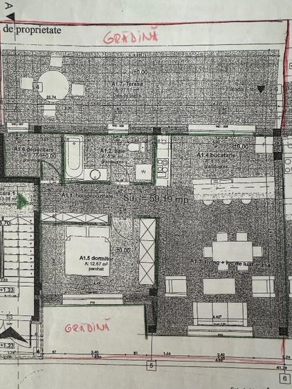 Apartament de vanzare cu gradina ap 60 Gradina 60, parcare
