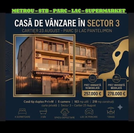 Casă 5 cam București Sector 3, Cartier 23 August, Parc Pantelimon 163 mp utili