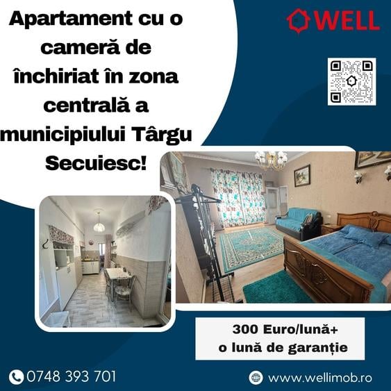 Apartament de închiriat în zona centrală a municipiului Târgu Secuiesc!