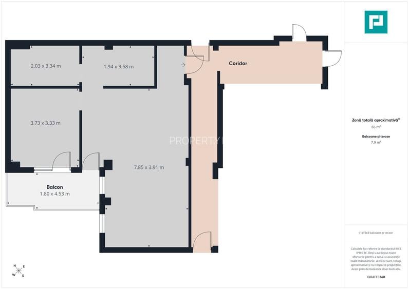 Apartament 2 camere, Iosia 65.92mp - 2