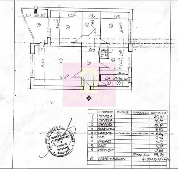 Apartament 3 camere Nerva Traian stradal