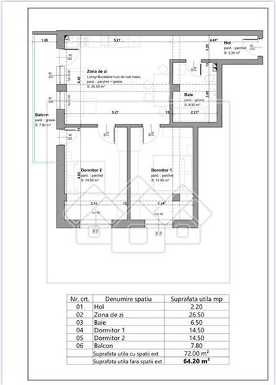 Apartament nou, 3 camere si balcon, 64 mp utili, Selimbar