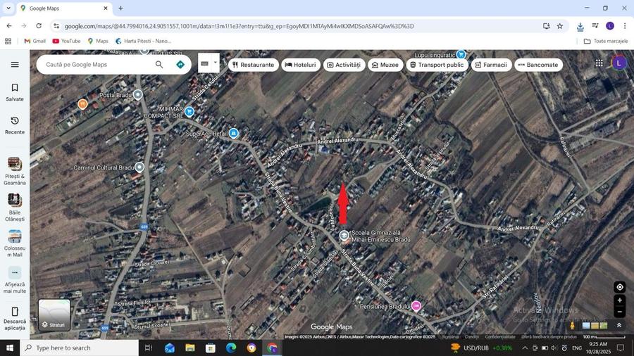 Teren intravilan Bradu, 600 mp