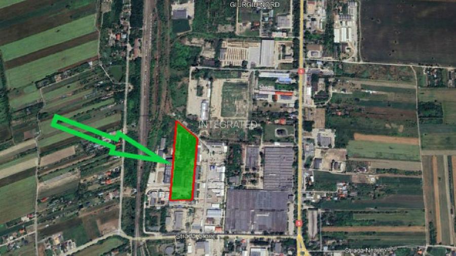 Teren industrial 21.000 mp si Constructii  2.000 mp Nord - Giurgiu - 2