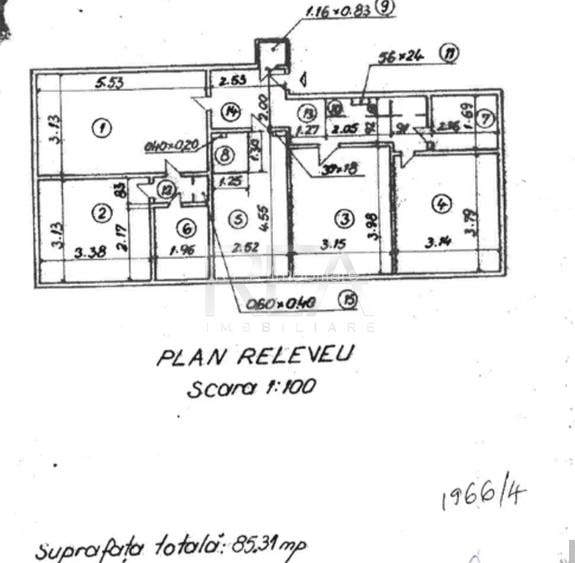 4 camere, P/8, 85 mp, bloc 1984- Crangasi - 9