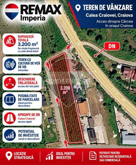 Teren Carcea ,DN Strada Craiovei,1200 mp,posibilitate de parcelare - 5