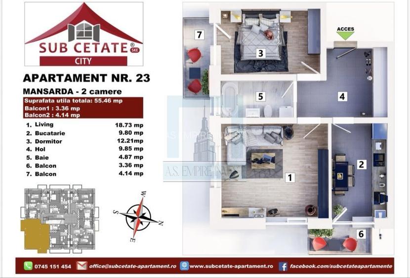 Apartament 2 camere/ zona Sanpetru - 8