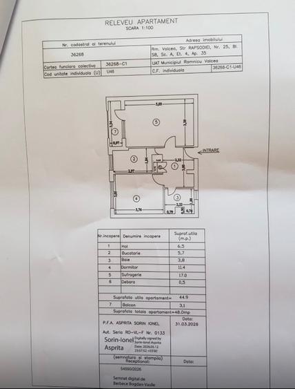 Apartament 2 camere decomandat de vânzare – Zona Nord, Râmnicu Vâlcea