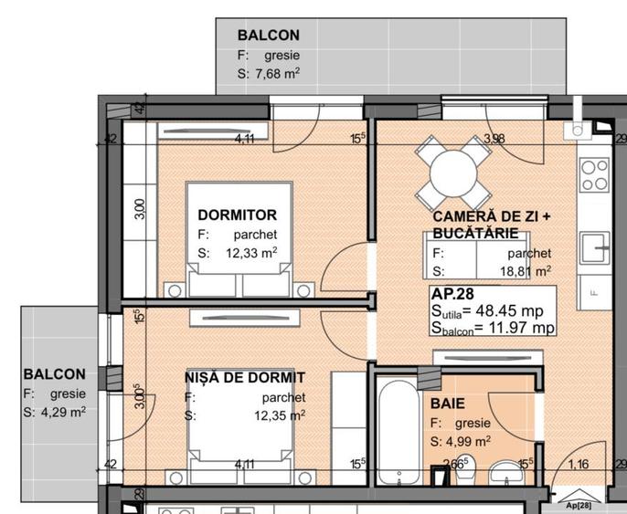 Exclusivitate!Com0%! Apartament 3 camere la semifinisat in Apahida Estimo Park