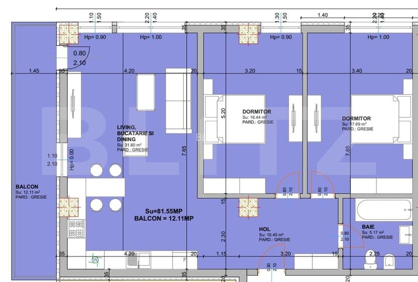 Apartament cu 2 camere, bloc nou, RATE, zona Centrală - 8
