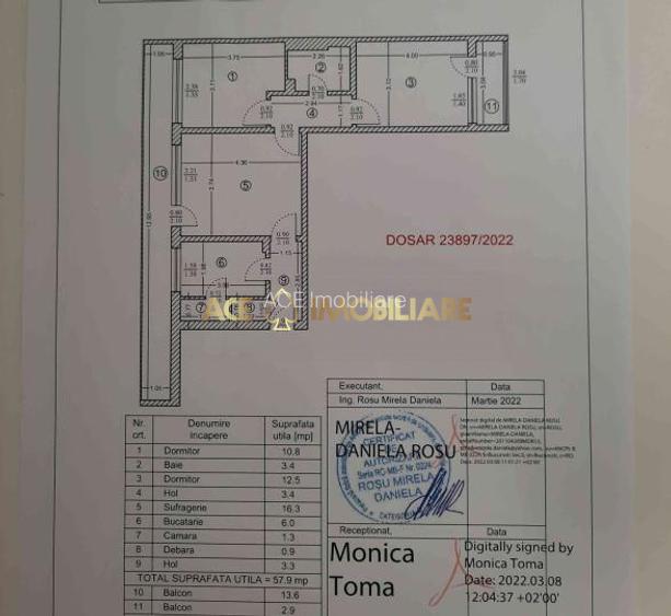 3 Camere de vanzare | Crangasi | Metrou | A.C | Renovat | 74mp - 7