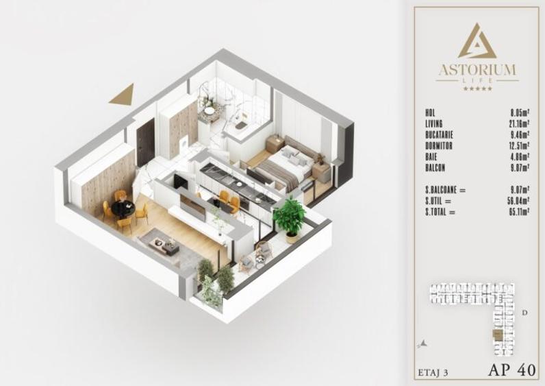 Apartament 2 Camere în Ansamblu Rezidențial Nou | Finisaje de Lux | Comision 0%