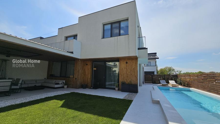Vilă modernă 4 camere | 190MP | Teren 330MP | Piscină privată & vedere către lac