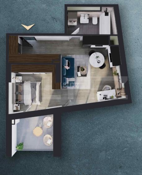 COMISION 0 ! Ap. Studio/2cam[39mp] Ansamblu rezidential standard NZEB_zona RIVUS - 2