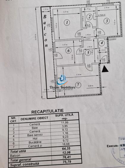 Apartament 3 camere, parter inalt, bloc 1984, zona Muzeu Piatra Neamt