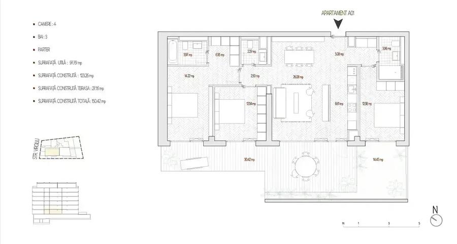 Apartament Lux 4 camere Cismigiu I Gradina Proprie