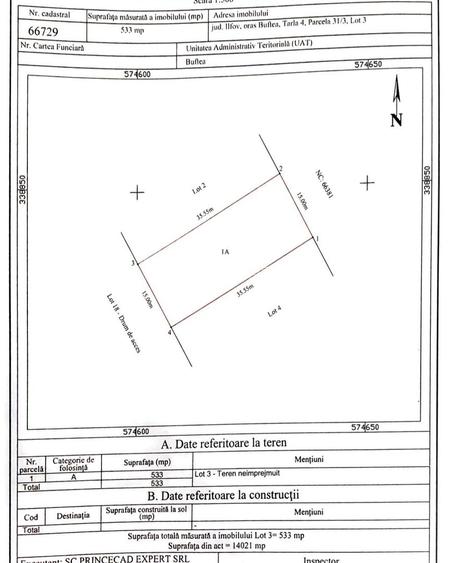Teren 533 mp - Buftea - 2
