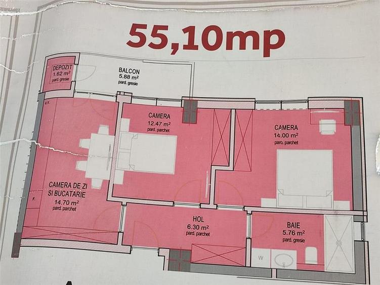 Apartament INTABULAT 3 camere cu balcon si parcare pe Doamna Stanca